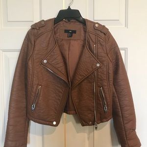 H&M Camel Brown Biker Jacket, never been worn